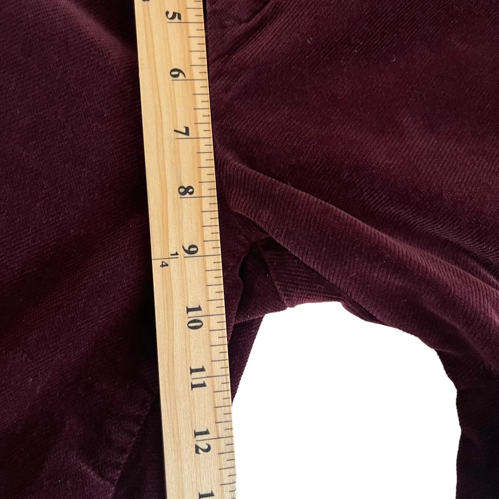 Kut From‎ The Kloth Size 8 Red Wine Cordouroy Cropped Pants - Image 8