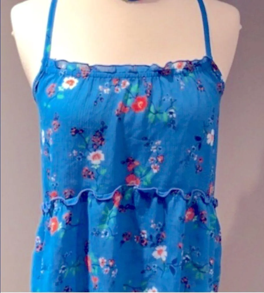 Hollister Blue Boho Floral Cami Top - Image 5