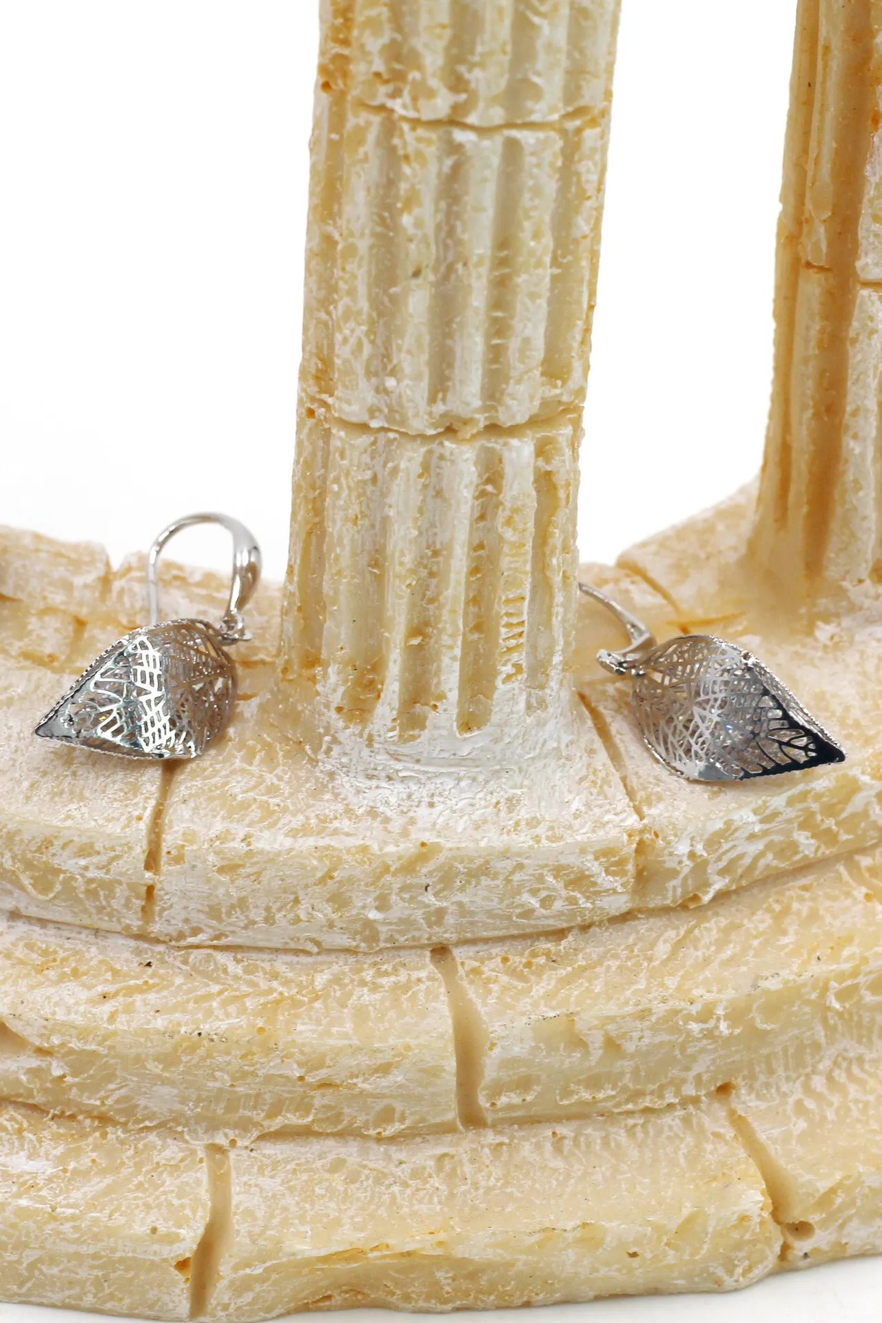 Lady foliage crystal set Silver - Image 7