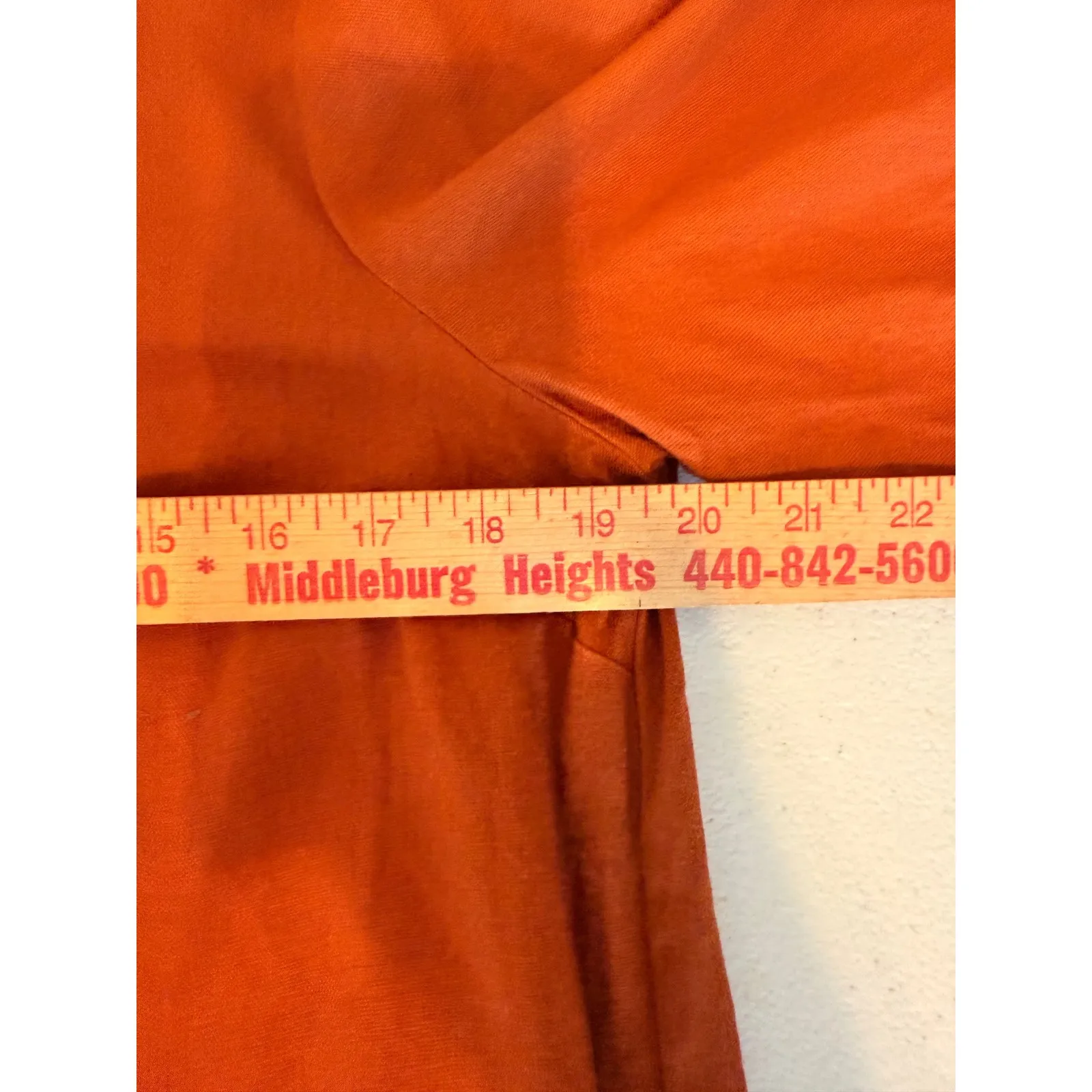 Who What Wear Rust Linen Blend Dress Lace Up Neck 3/4 Sleeve‎ Womens M Fall Boho - Image 8