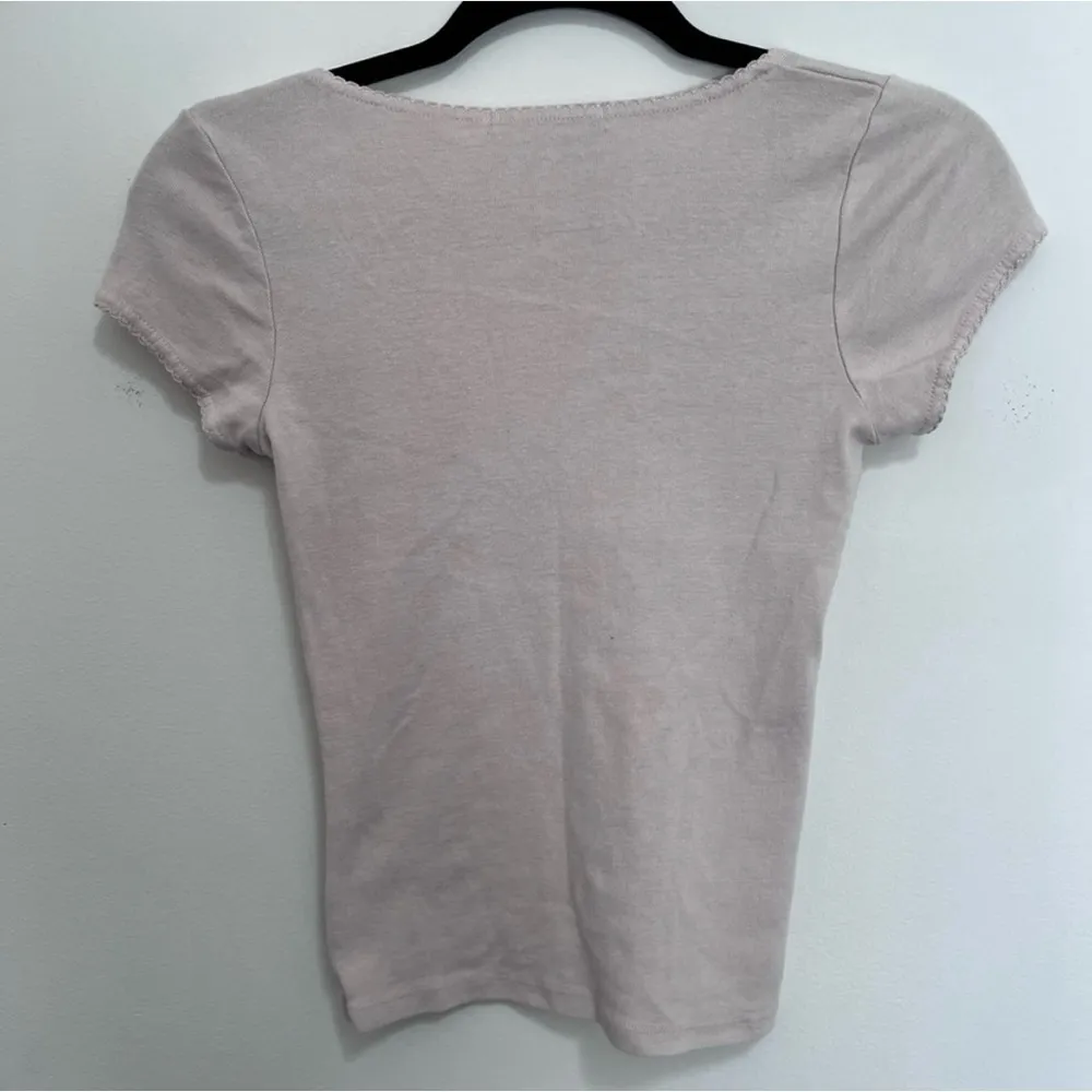 BRANDY MELVILLE NWT Scoop Neck Neutral Short Sleeve Tan Top. Women’s One Size - Image 4