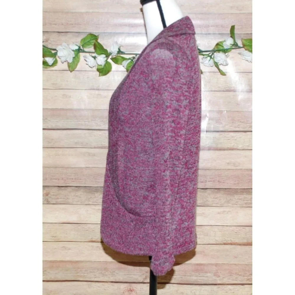 Kirra Purple Open Front Cardigan Sweater Size S Long Cuffed Sleeve Pockets - Image 5