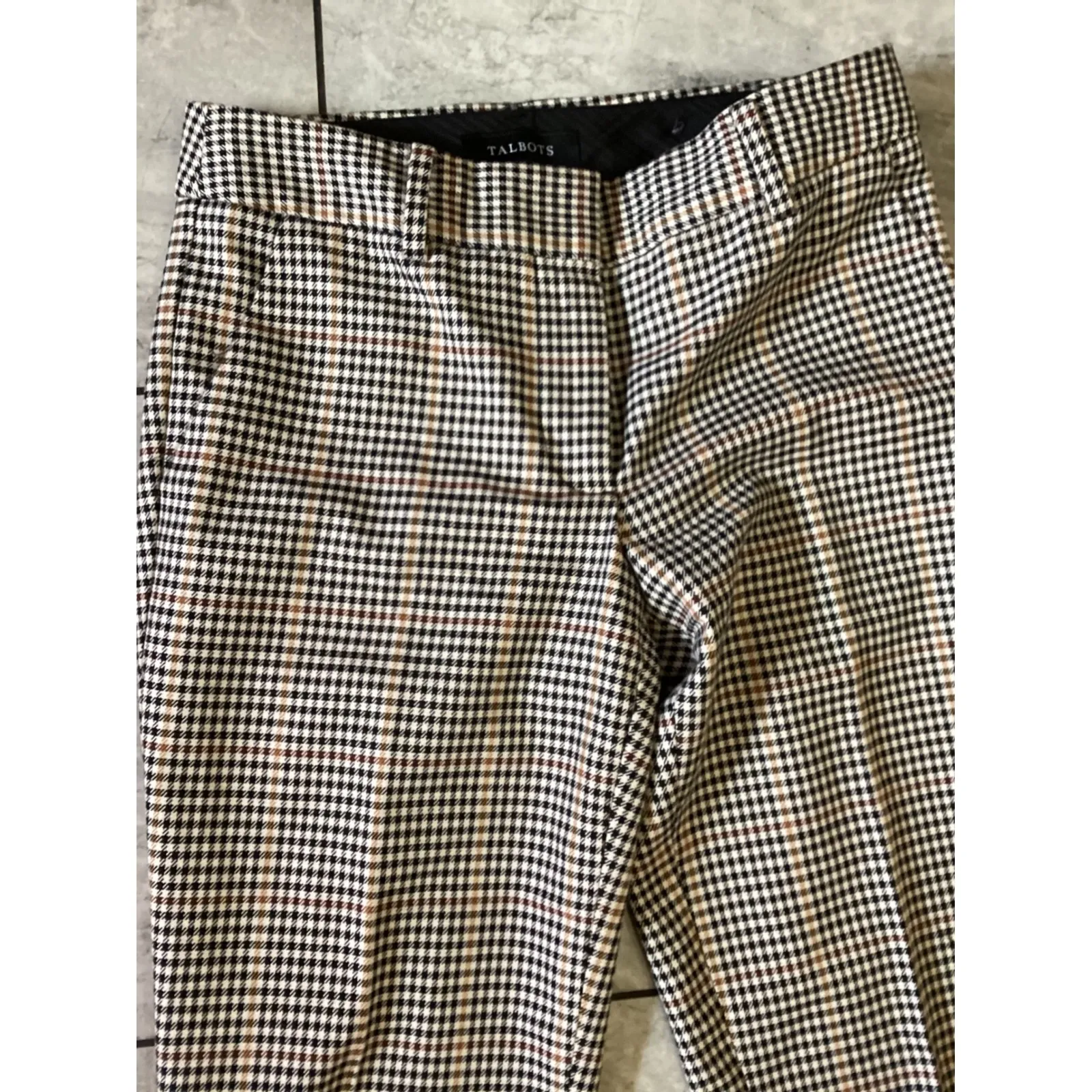 Talbots Hampshire Ankle Pants Houndstooth Women's Size 0P Petites - Image 2