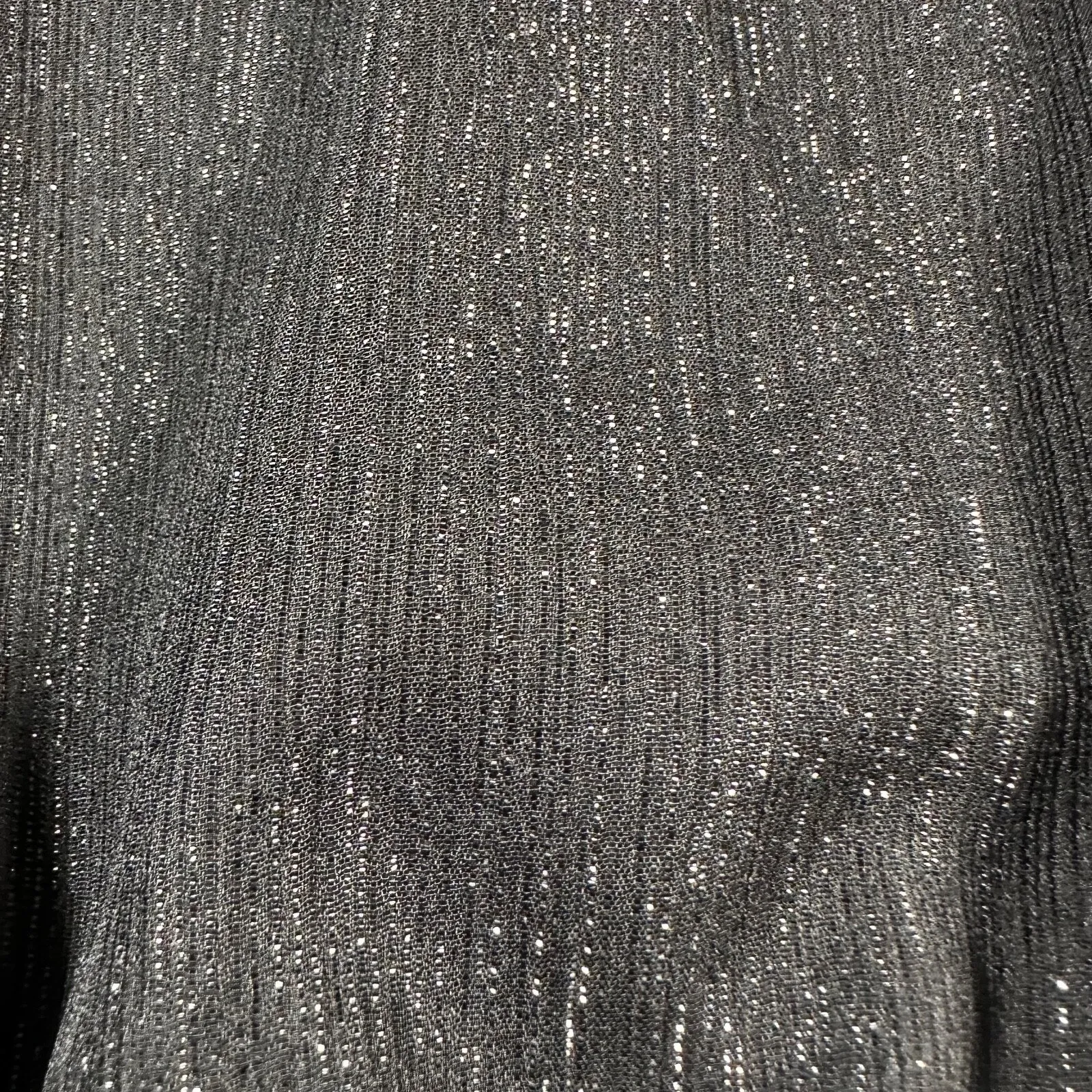 Madewell Lyric Wrap Longsleeve Top Shirt Women X-Small Black Shimmer AF678 - Image 10