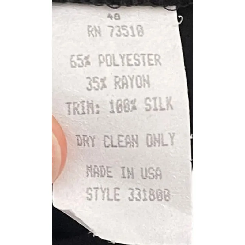 Ivy Jane Women's Dress 100% Silk Ruffle Front Neck Long Sleeve Black‎ 6 - Image 6