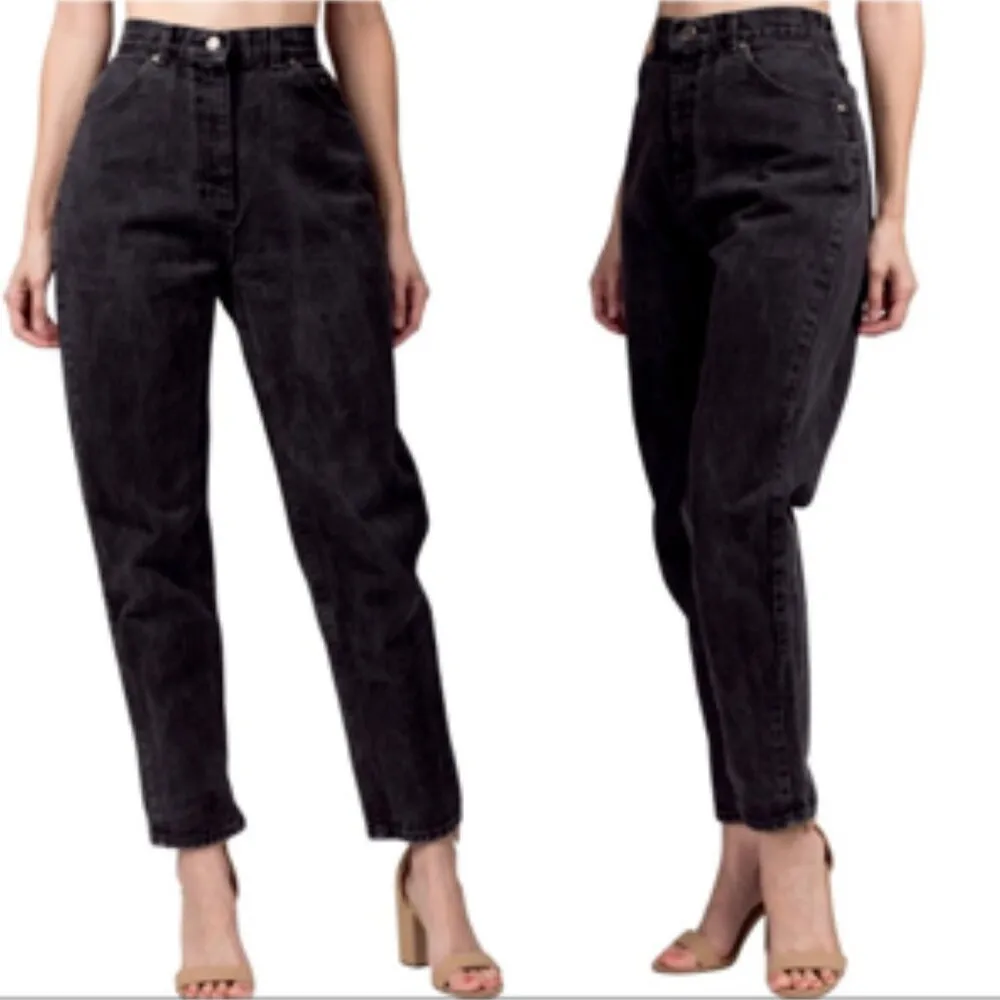 Lee 80's Made in the USA Wedgie Fit Mom Jeans Black 26X28 Petite - Image 10