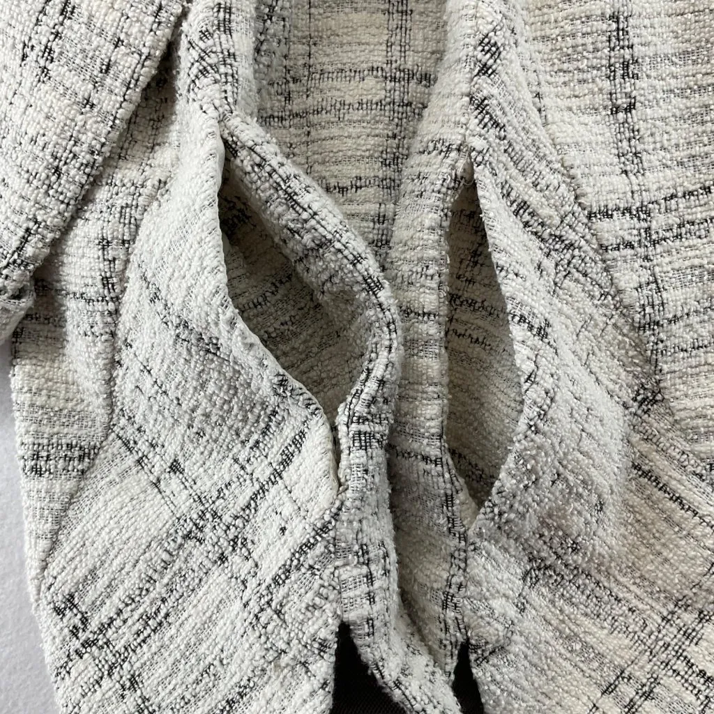 Hatch black white plaid pullover sweatshirt SZ0 bust 38 Size 8 - Image 8