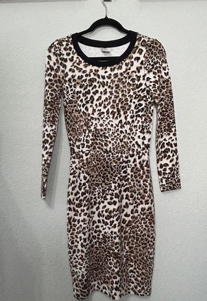 Baum und Pferdgarten Elana Bodycon Dress in Animal Print XS Capsule Baddie Black - Image 4