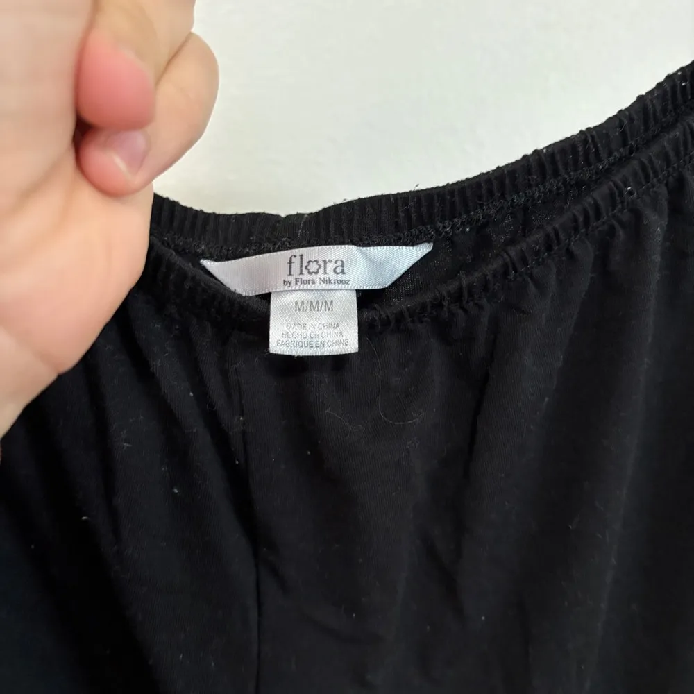 Flora Size Medium Black and Ivory Lace Short Sleep SET - Image 10