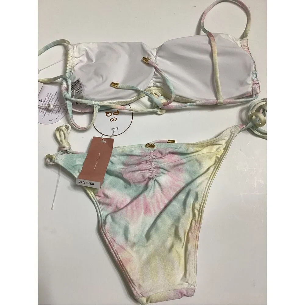 New PQ/Pilyq tie dye bikini. Medium. Retails $148 - Image 7