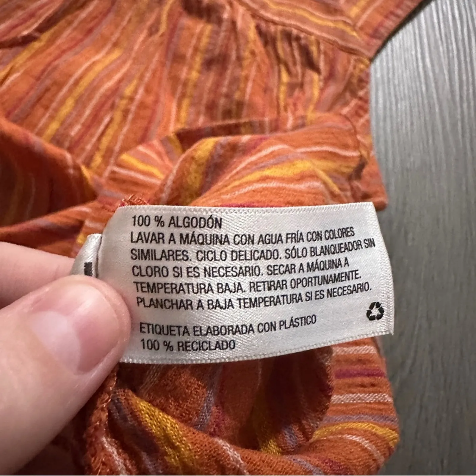 Universal Thread Orange Multicolor Striped Square Neck Sleeveless Top Size‎ XS - Image 4