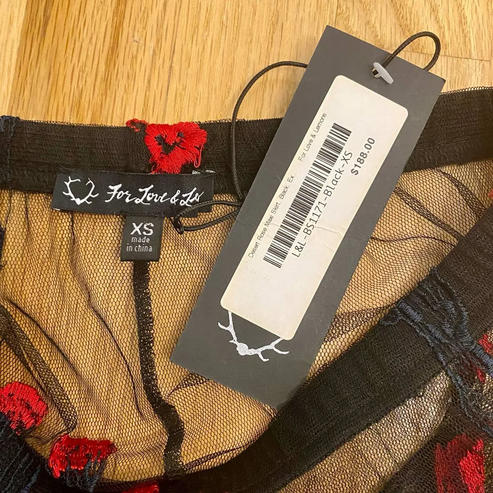 For Love and Lemons Desert Rose Maxi Skirt Women's Size Extra Small - Image 9