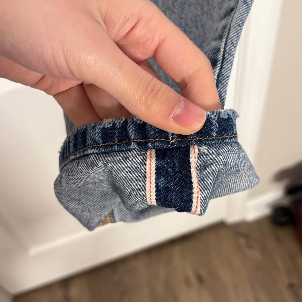 Levi’s 501 Skinny Selvedge in Ocean Pacific Blue White Oak Cone Denim Size 26 - Image 5