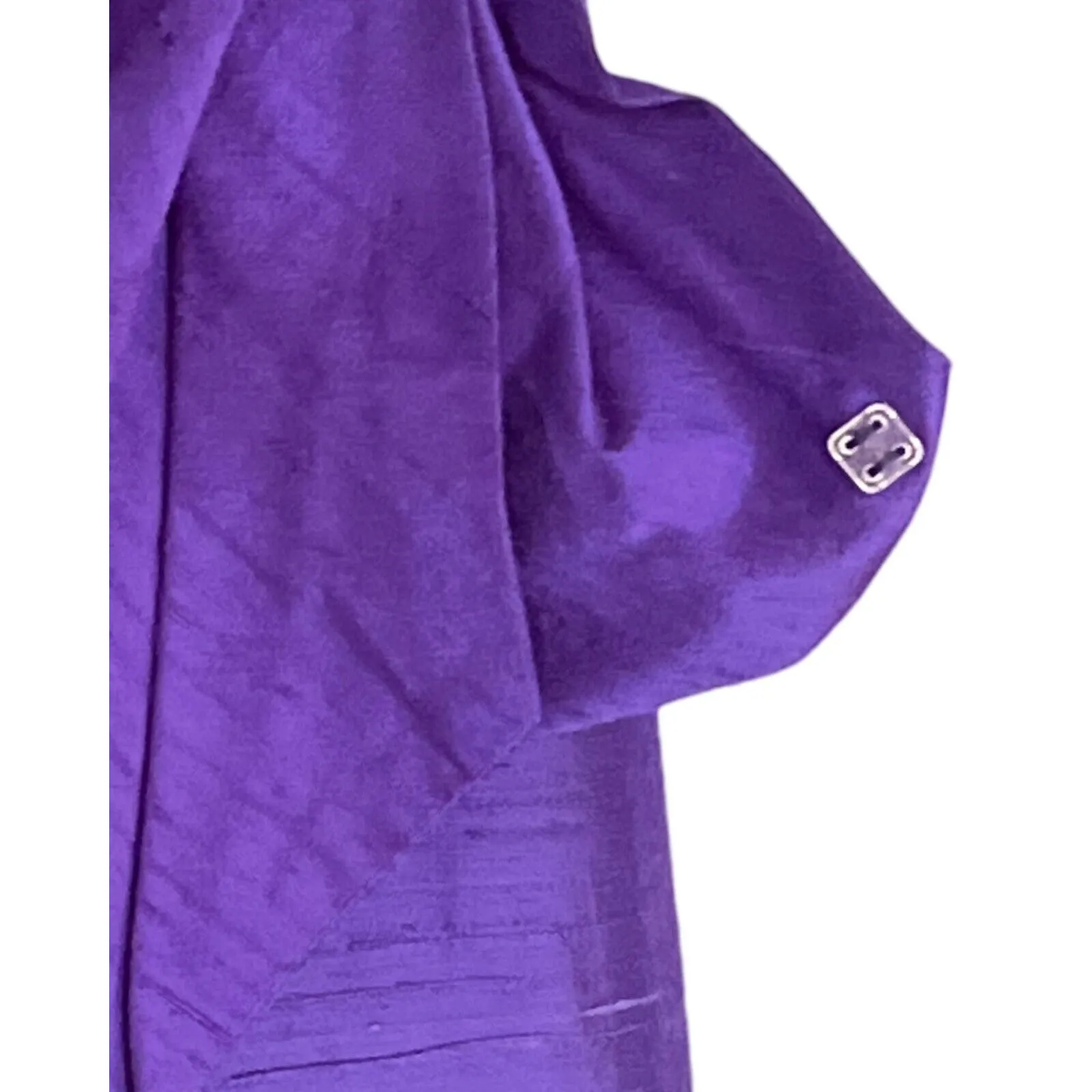 Vintage Watters Watters Formal Dress Women Size 6 Silk Purple One Shoulder Prom - Image 11