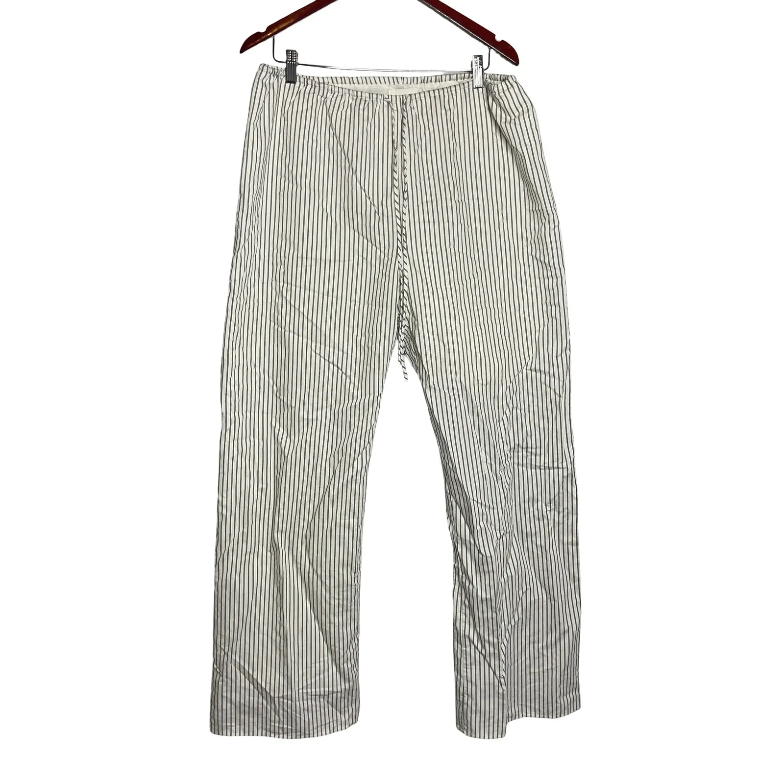 Dissh EZRA WHITE BLACK STRIPE DRAWSTRING PANTS SZ US 10 - Image 2