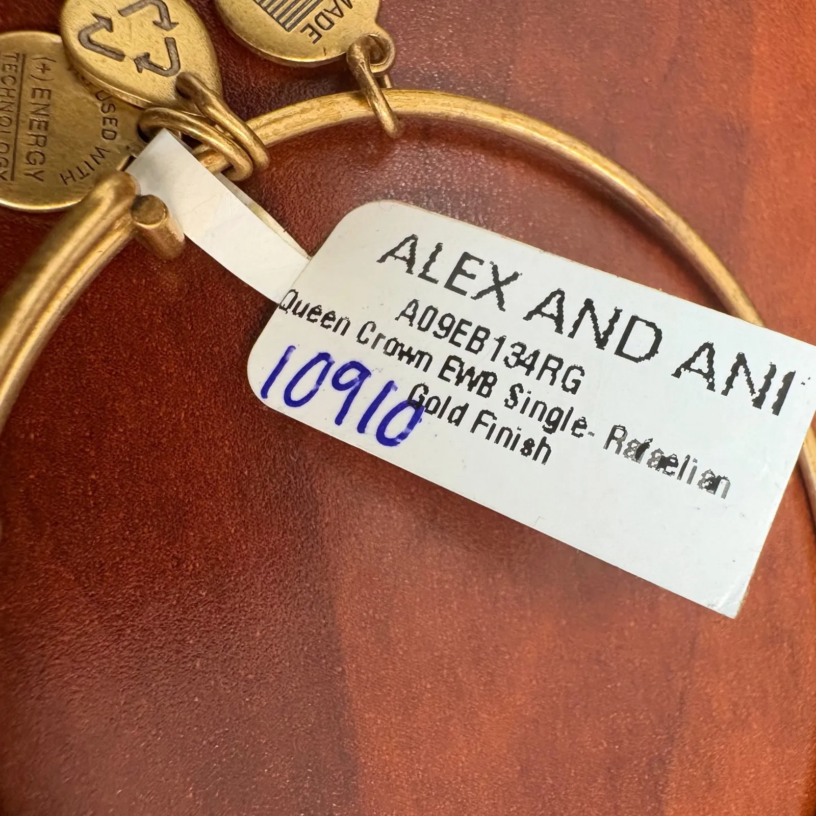 Alex‎ and Ani Queen Crown Rafaelian Gold Expandable Charm Bangle Bracelet - Image 3