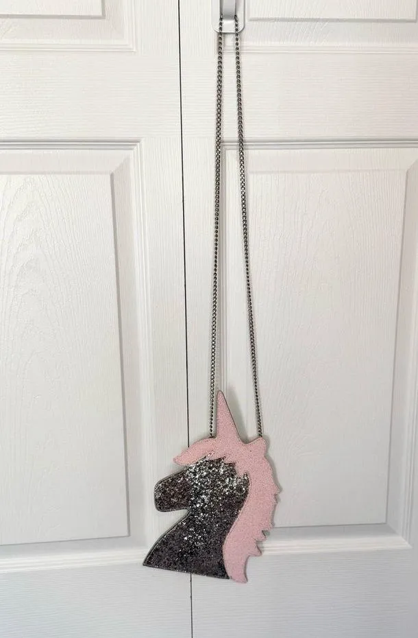 Vintage NEW ASOS UNICORN CROSSBODY BAG W/ GLITTER AND BEAD ACCENTS - Image 2