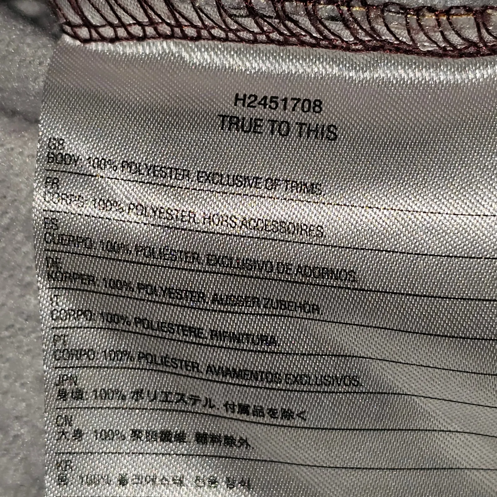 Volcom Womens Burgundy Nelson Fleece Full‎ Zip Hoodie Jacket Medium - Image 4