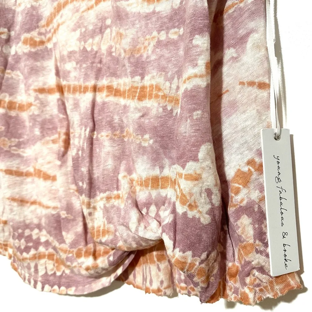 Young Fabulous & Broke Tie-Dye Top in Pink and Orange Medium - Image 3