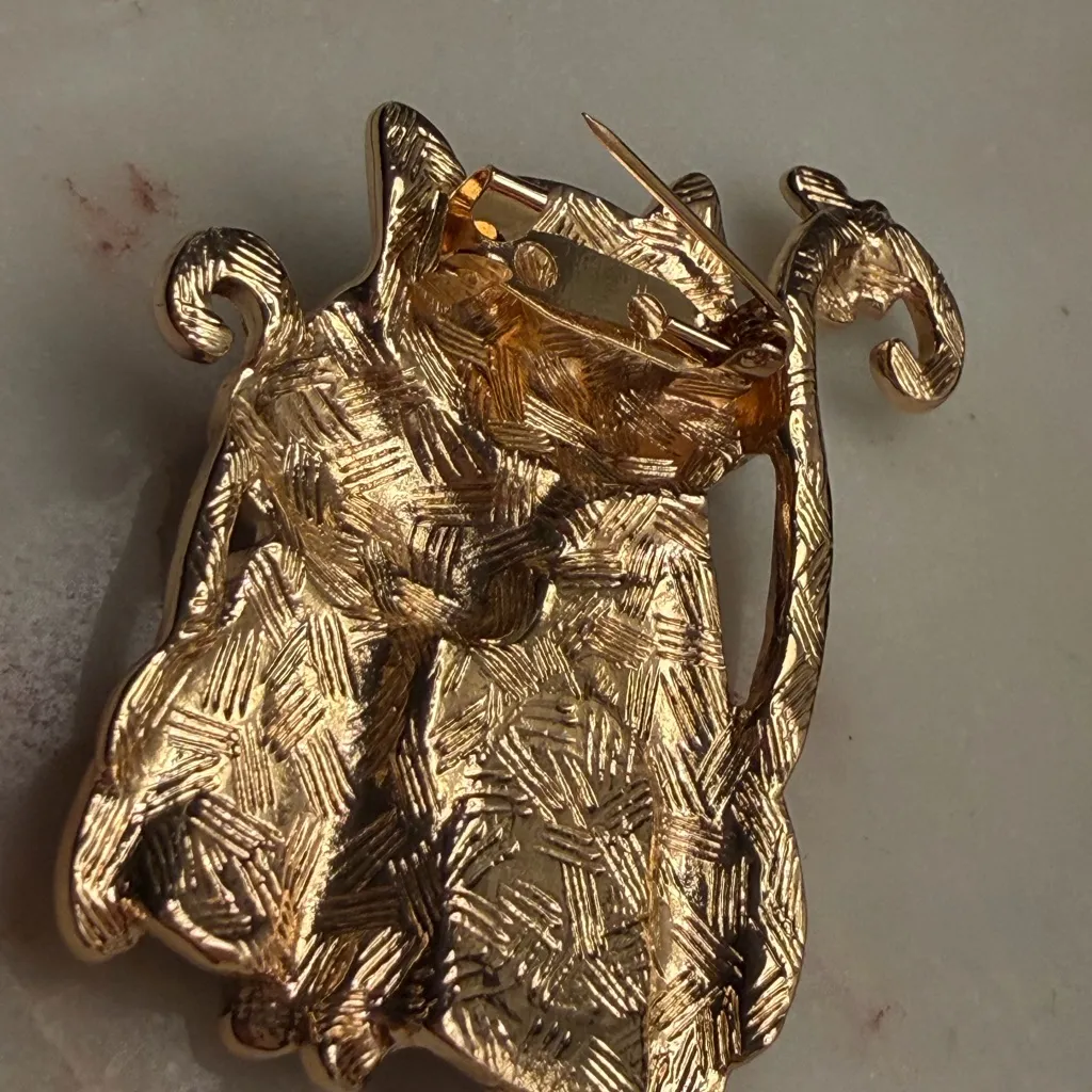 Whimsical Enamel Cat & Kitten Brooch / Pin Cartoon - Image 6