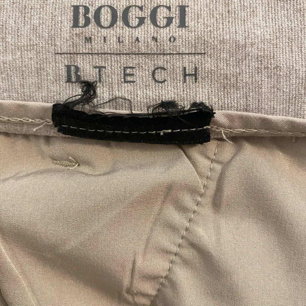 Women's Beige Boggi Milano B Tech Drawstring Capri Sweatpants Sweats Size 8‎ Tan - Image 4