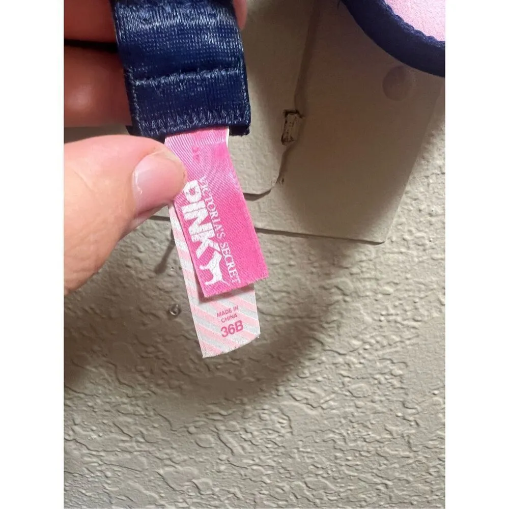 PINK By Victoria’s Secret Blue Bra Woman’s Size 36B - Image 9