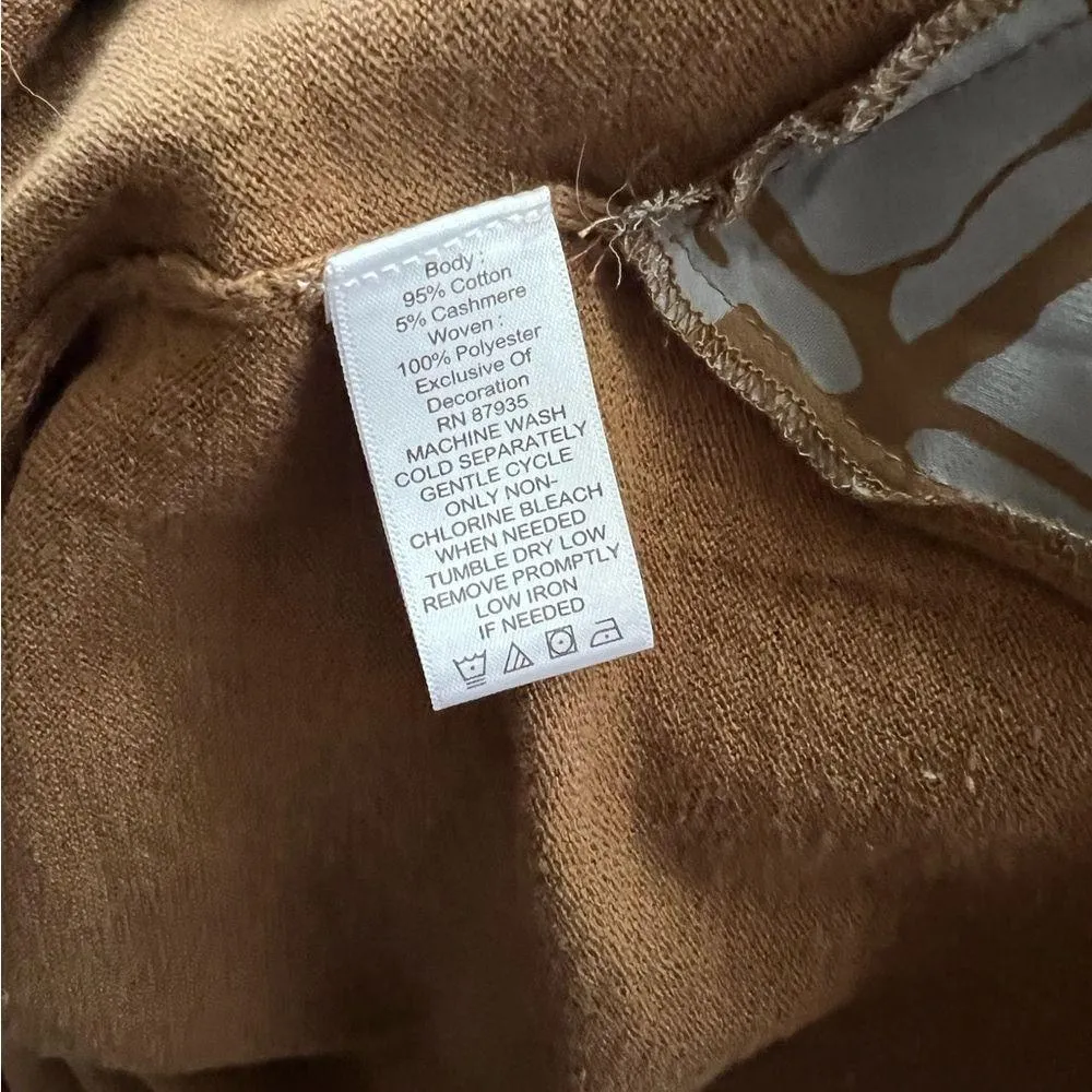 LOGO By Lori Goldstein Mocha Lakenlook Boho Cashmere Blend sweater - Image 7