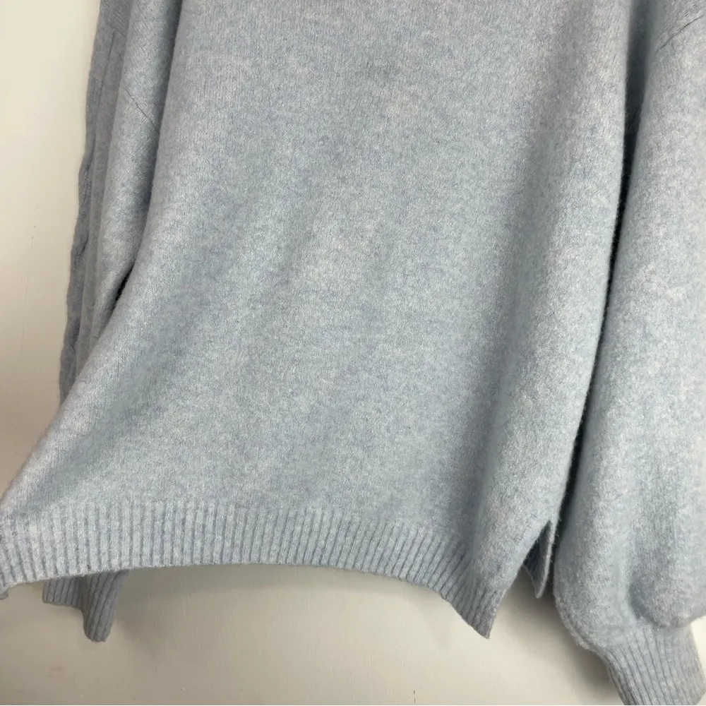Baum Und Pferdgarten Chow Sweater Sz XL Pale Blue Virgin Wool Turtleneck - Image 12