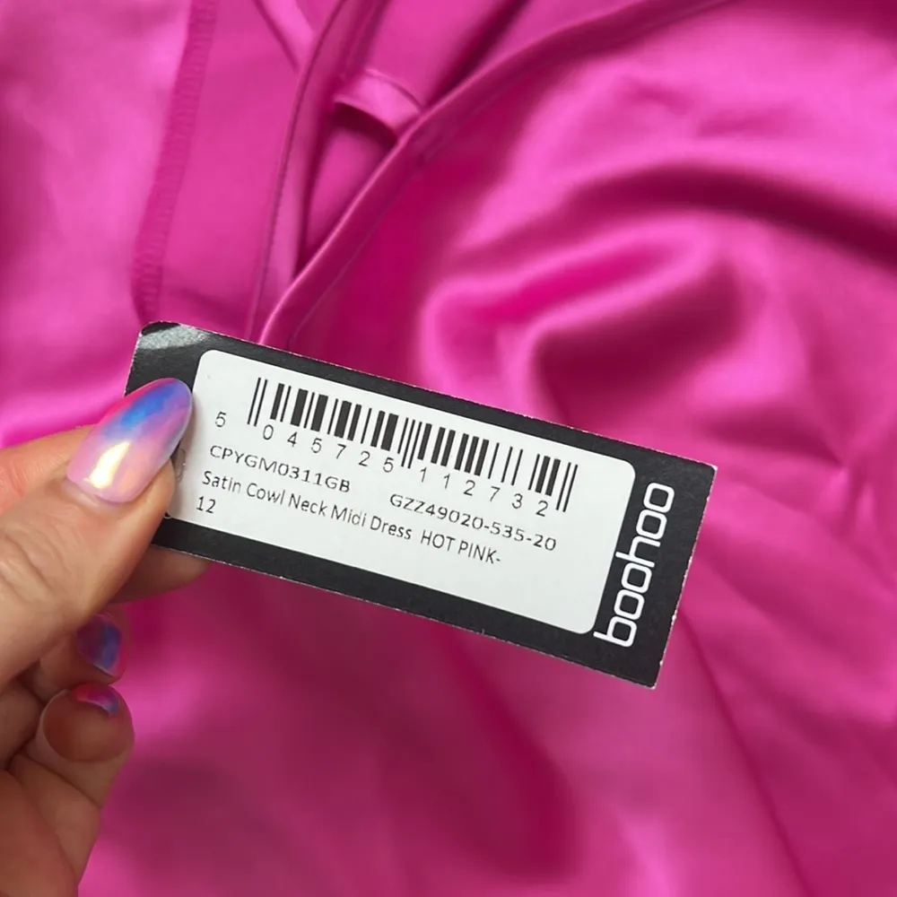 Boohoo Satin Cowl Neck Midi Dress - Image 5