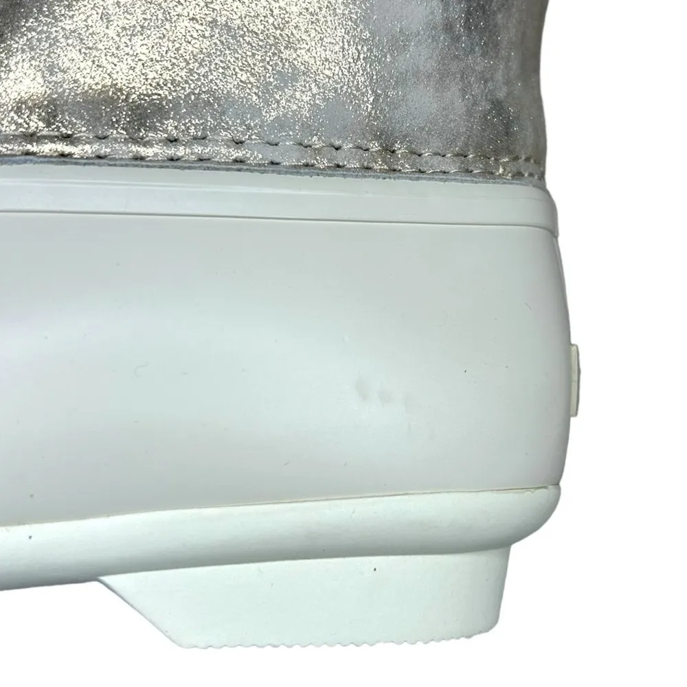 SPERRY Top-Sider Women’s Saltwater Shimmer Leather Ivory Duck Booties Size 8 - Image 13