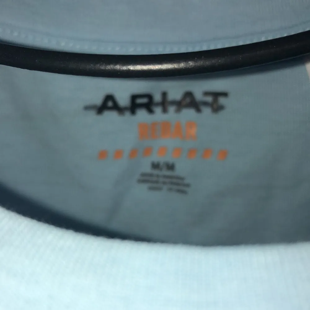 Ariat Women's Rebar CottonStrong Roughneck Graphic T-Shirt size medium blue​ - Image 9