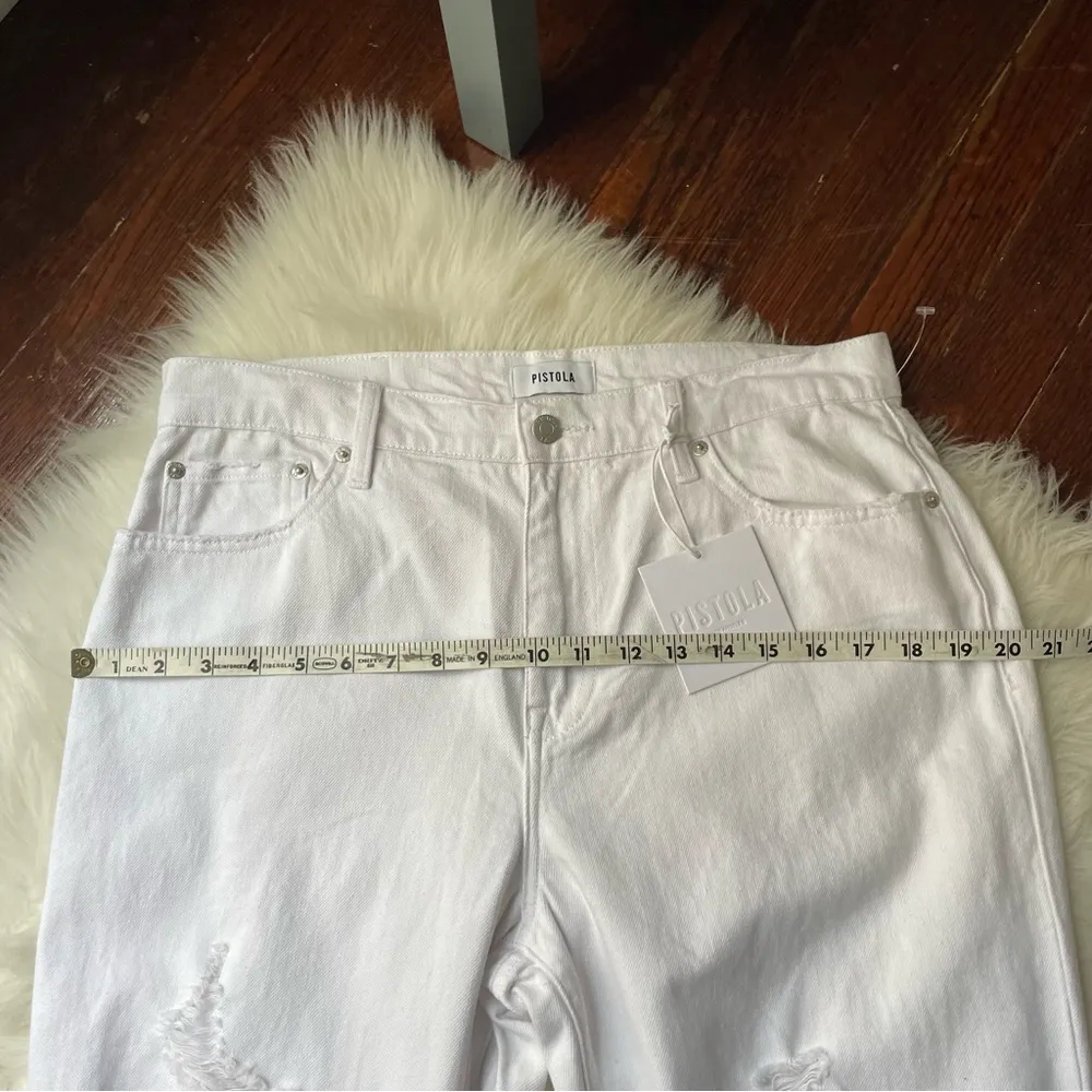 PISTOLA Presley High Rise Relaxed Roller Jeans White Blizzard NWT - Image 7