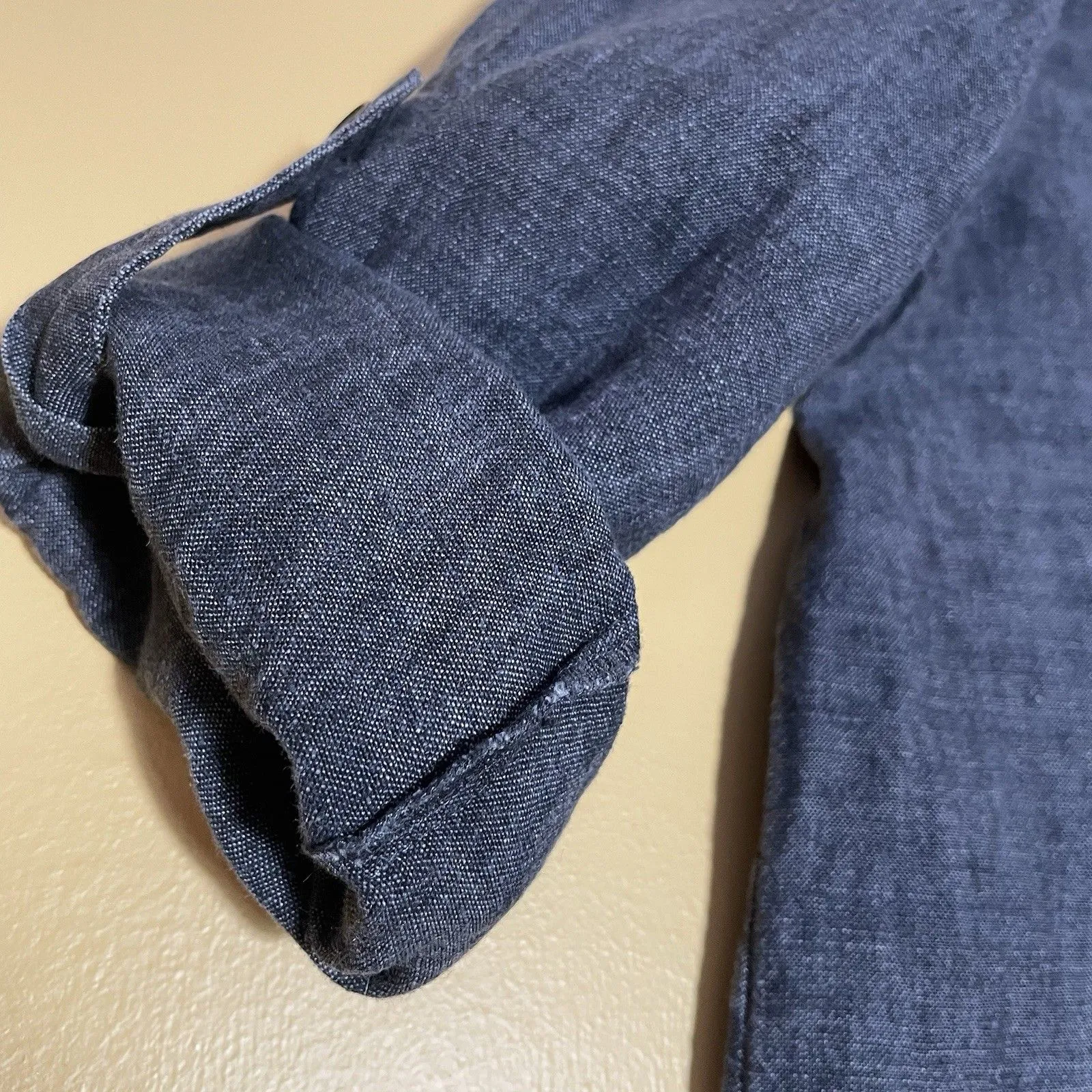 Eileen Fisher Tunic Shirt Womens XS Blue Linen Button Lagenlook Minimalist Top - Image 5