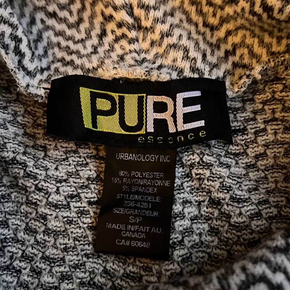 Pure Essence Women’s Long Sleeve Sweater Cowl Neck Tunic Small Gray - Image 7