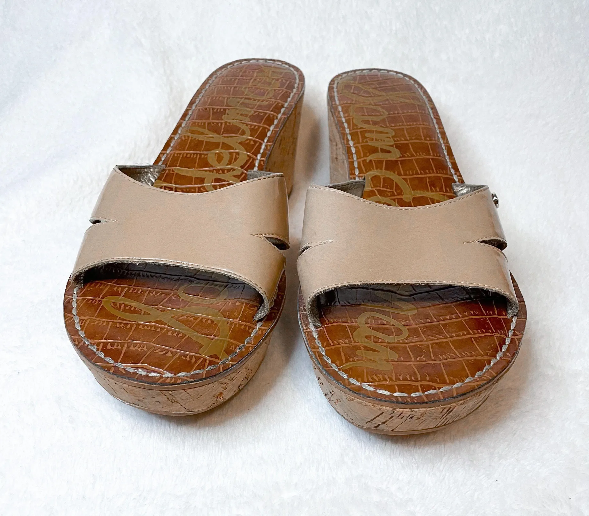 Reid Nude Platform Wedge Slides - Image 5