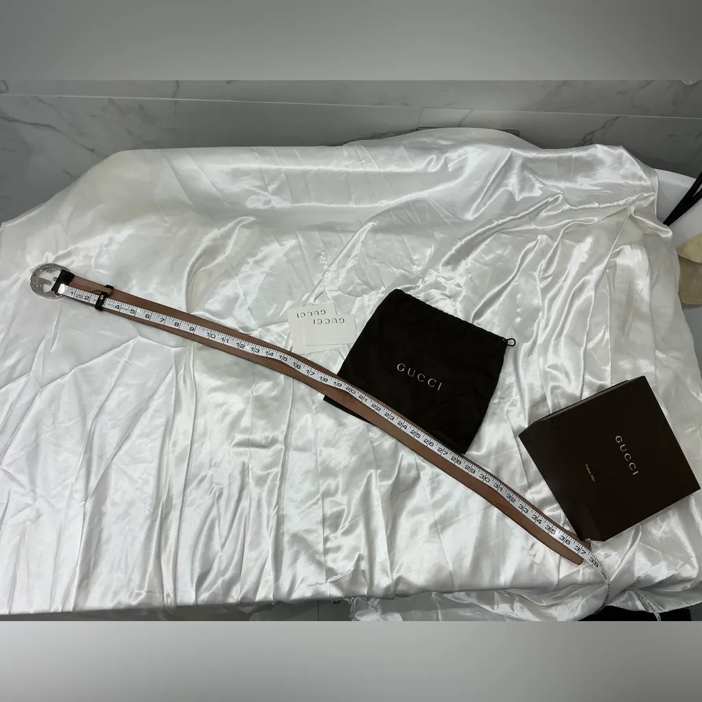 Authentic GUCCI GG monogram leather belt🌹🌹 - Image 7