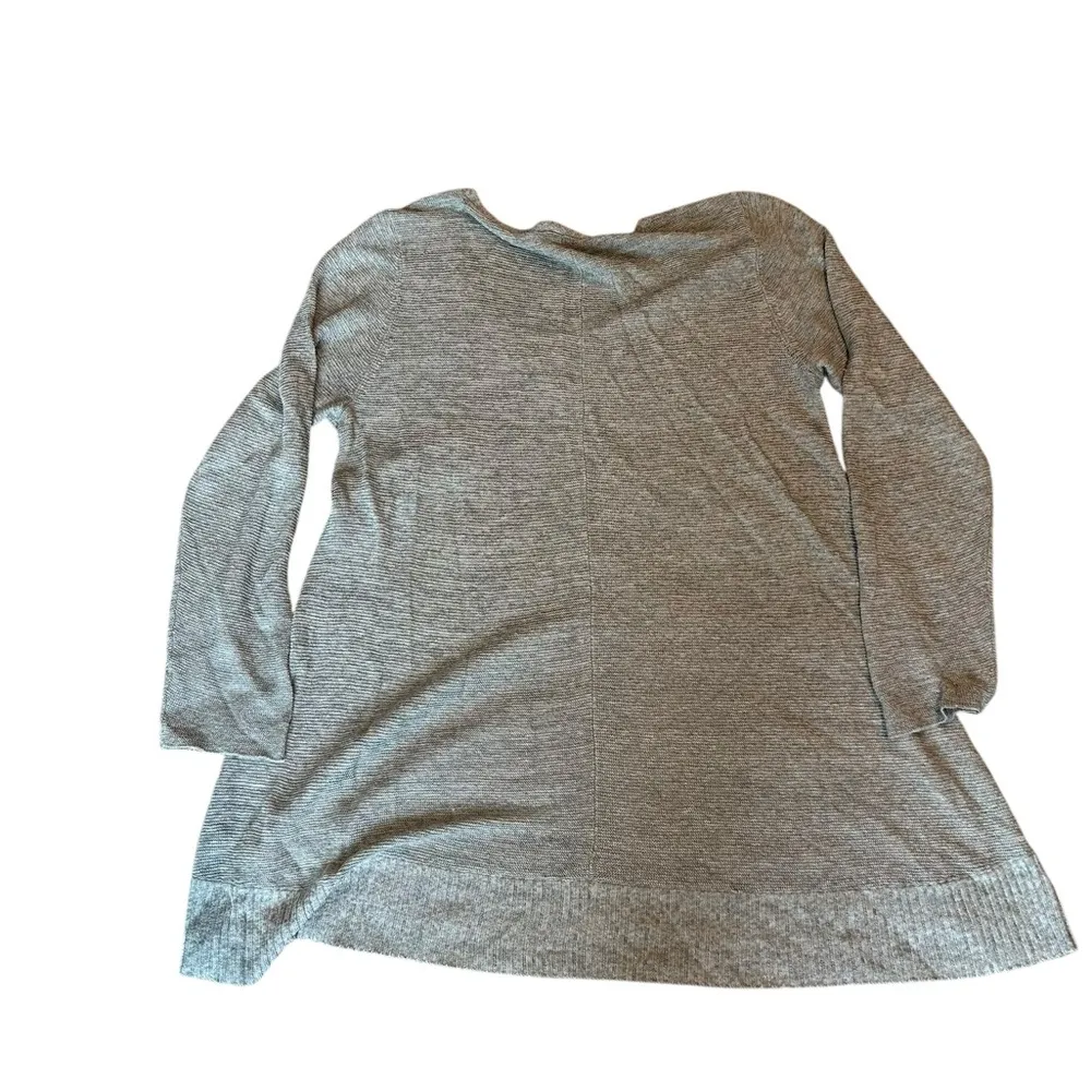 EILEEN FISHER gray linen blend sweater - Image 4