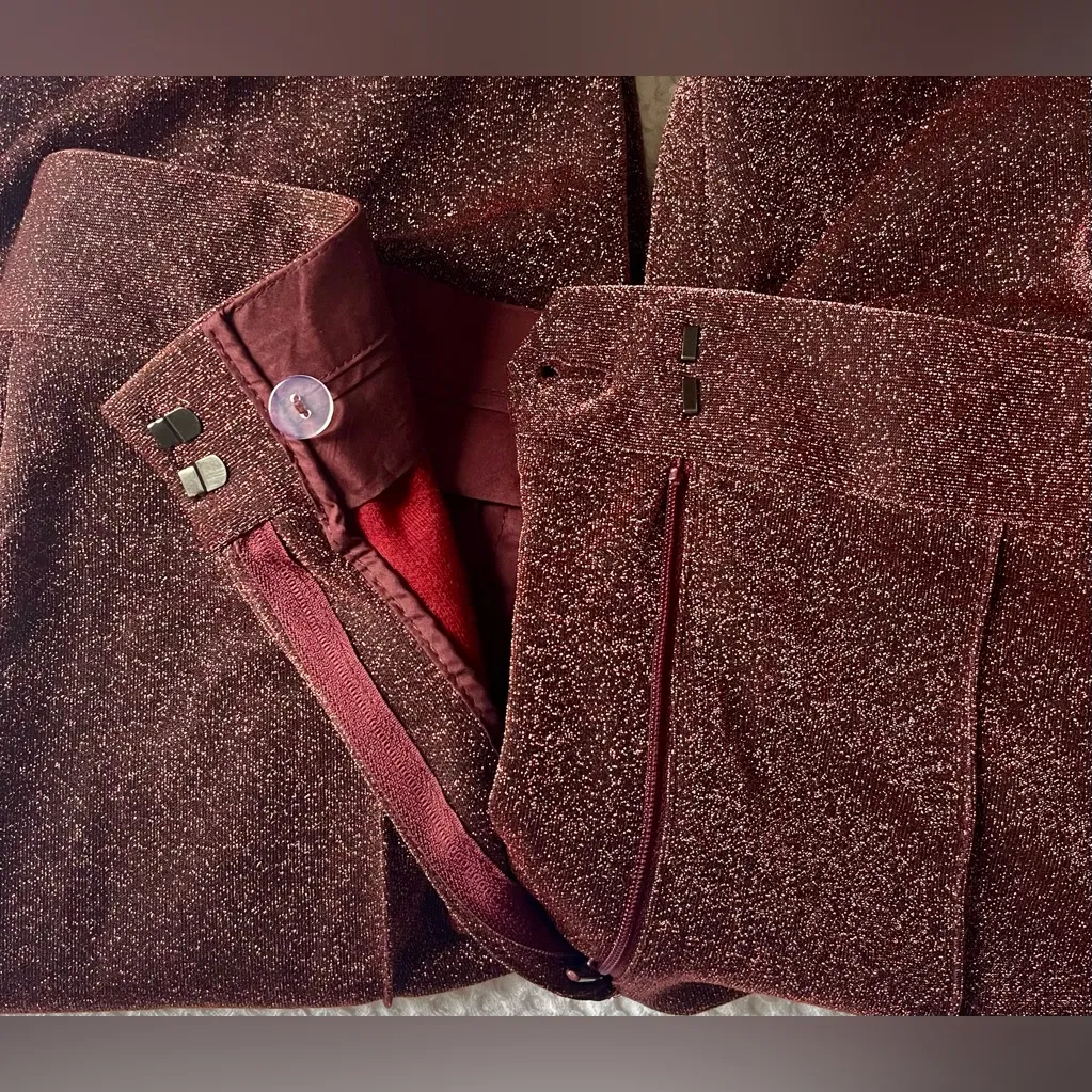 H&M Shimmering Brown Flare Pants - Image 7