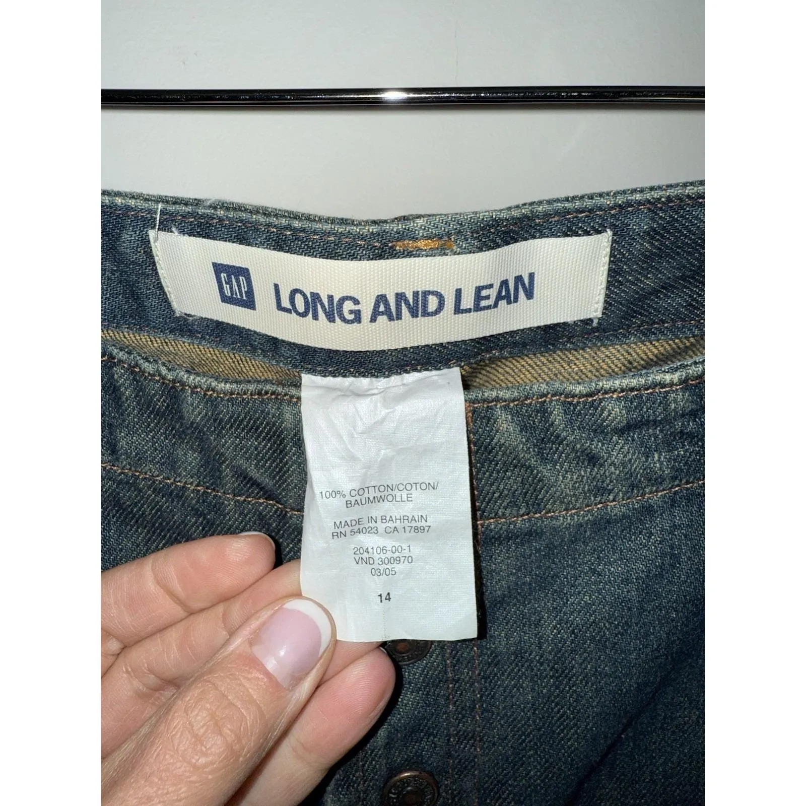 GAP Long and Lean Y2K VTG Stretch Jeans Low Rise Women's Sz 14‎ Bootcut - Image 4