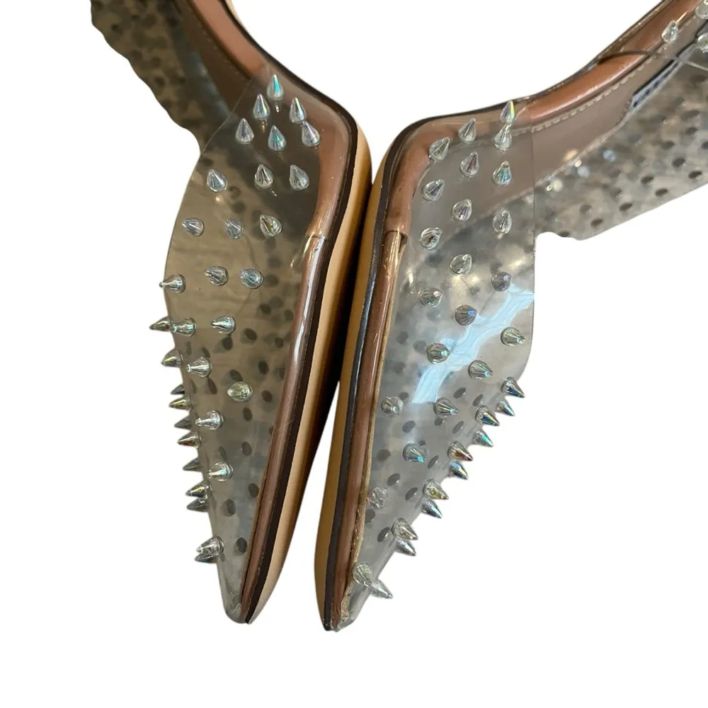 Steve Madden Tolima Clear Spiked Stiletto Heels, Sz 6.5 - Image 8
