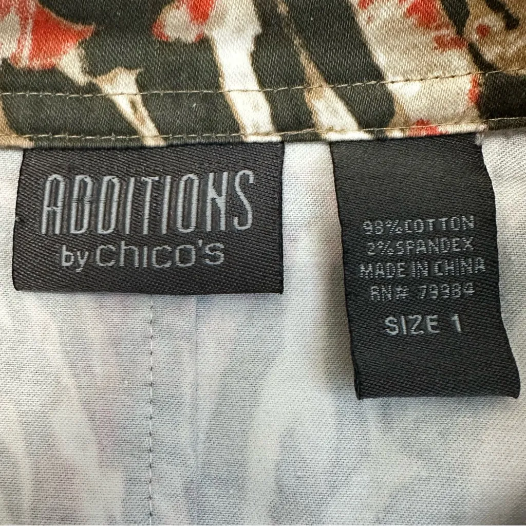 Additions by Chico's Abstract Button Down Blazer Shacket Jacket, Sz Medium - Image 11