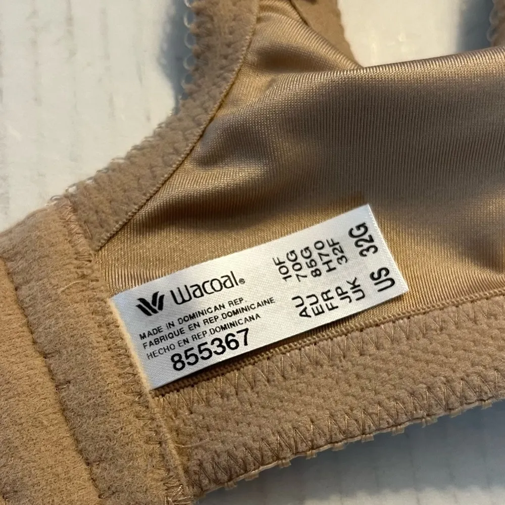 Wacoal Bra Jacquard Underwire Bra in Toast (Beige/Tan) Sz 32G NWT Style #855367 - Image 14