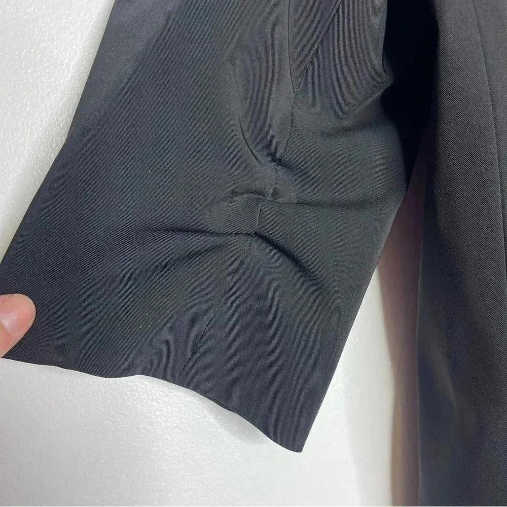 Elizabeth and James Bloomingdale’s Black Elbow Sleeve Blazer Jacket Size 6 - Image 7