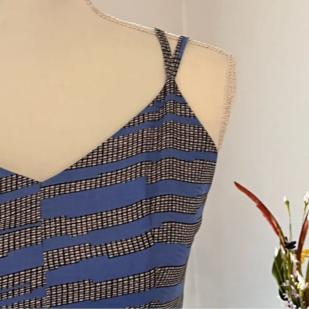 Love riche halter mini dress blue and black retro v-neck racerback - Image 7