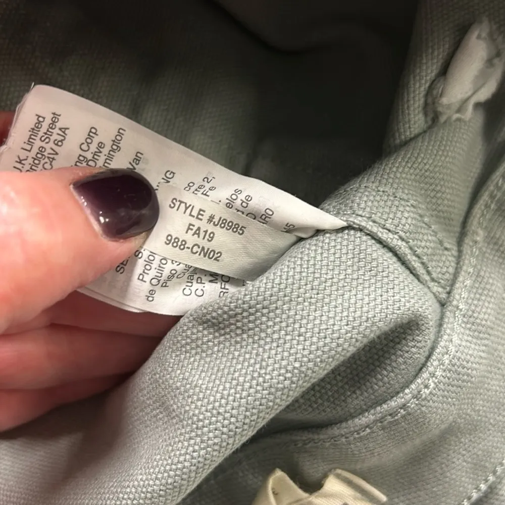 Madewell Slim Emmett Wide-Leg Crop Pants size 32 EUC Greenish Gray - Image 8