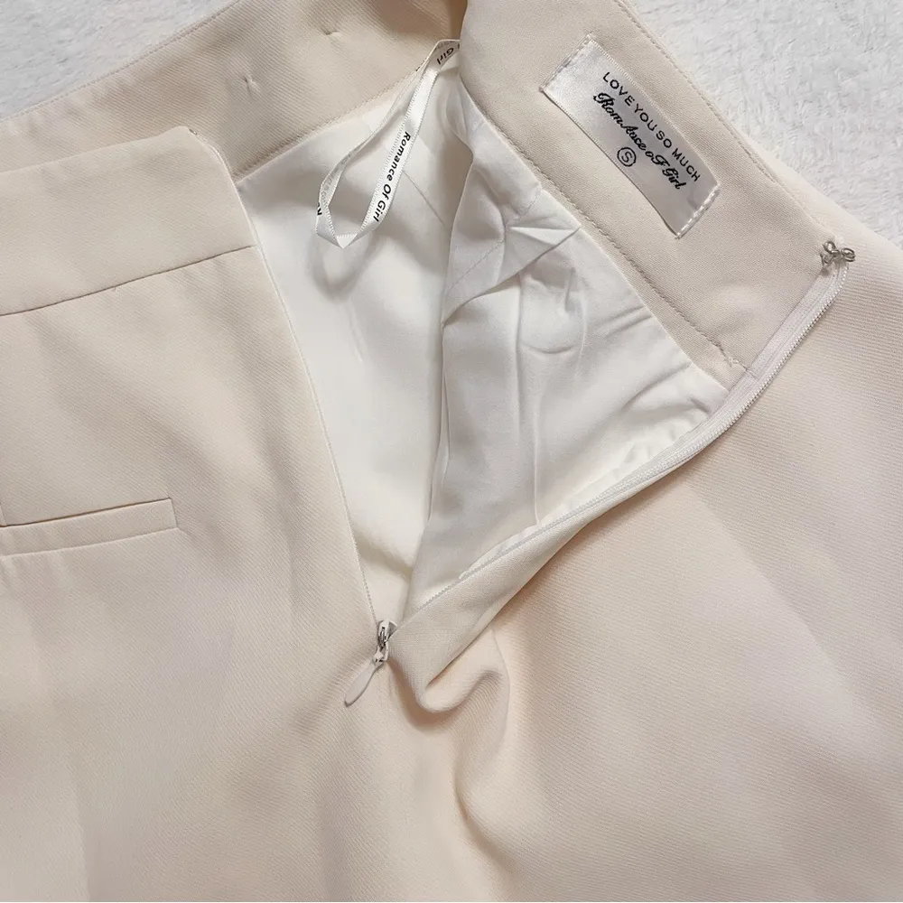 Japanese Kawaii Style Balletcore Sailor Button Cream Ivory Mini Skirt Skort Size XS - Image 9