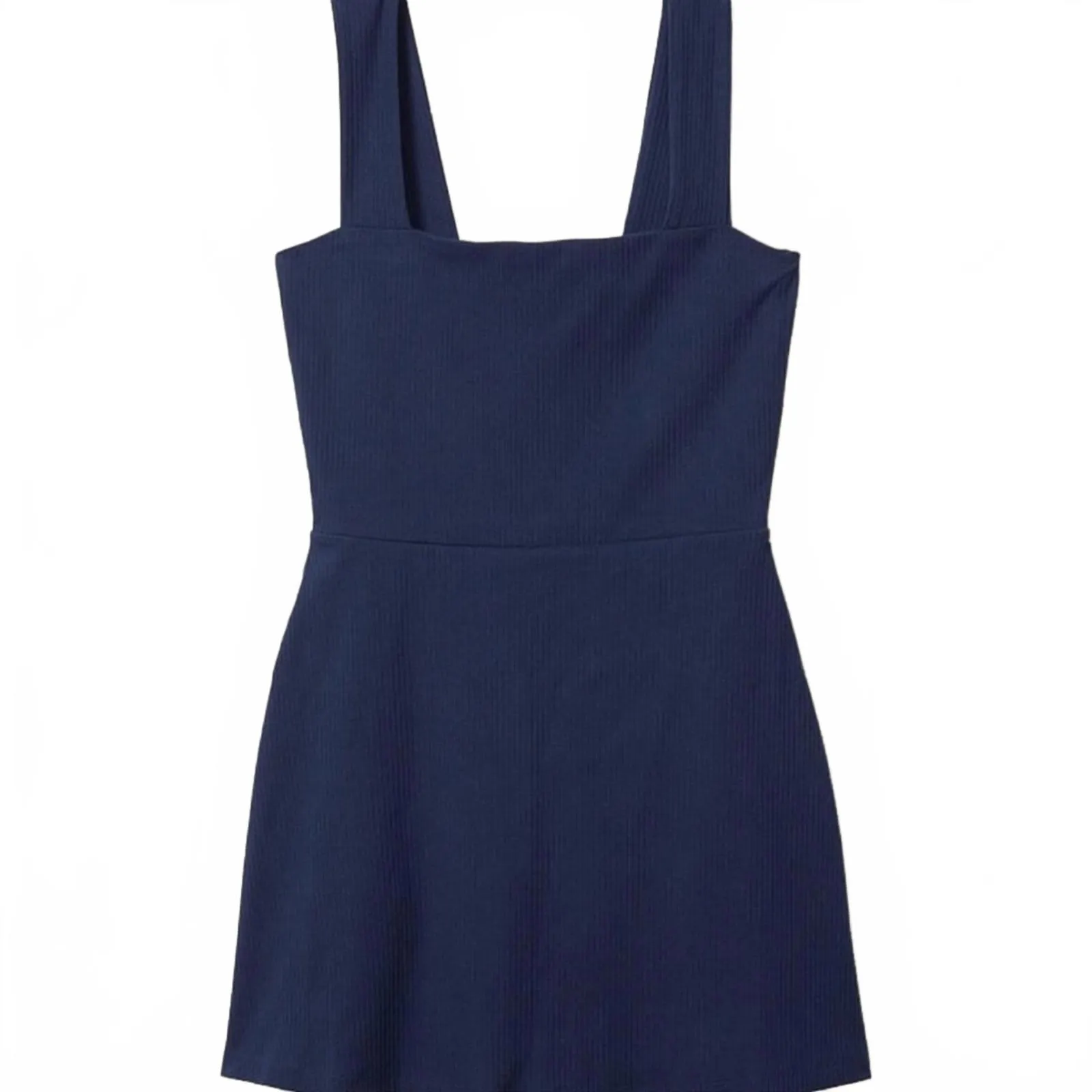 Victoria's Secret PINK Rib Square Neck Active Dress Navy Blue Women's Size Large - Image 3