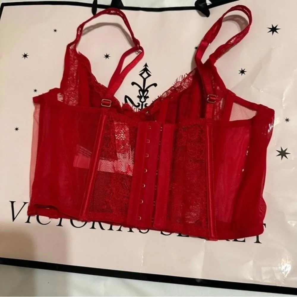 Victoria secret DREAM ANGELS Unlined Lace-Up Corset Top - Image 7