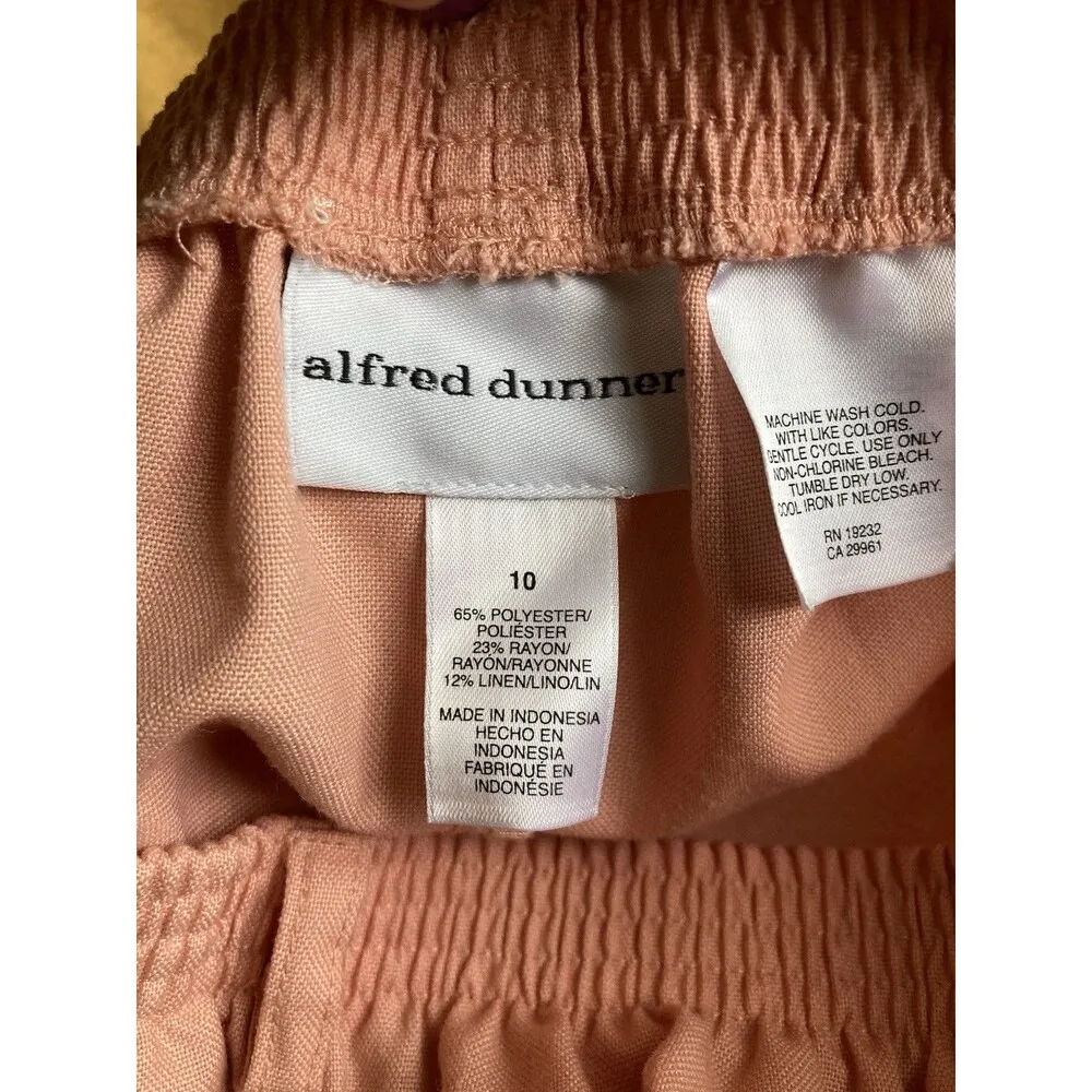 Vtg Alfred Dunner Women’s 2 Piece Set 10 Top And Skirt Pink Embroidered Floral - Image 7