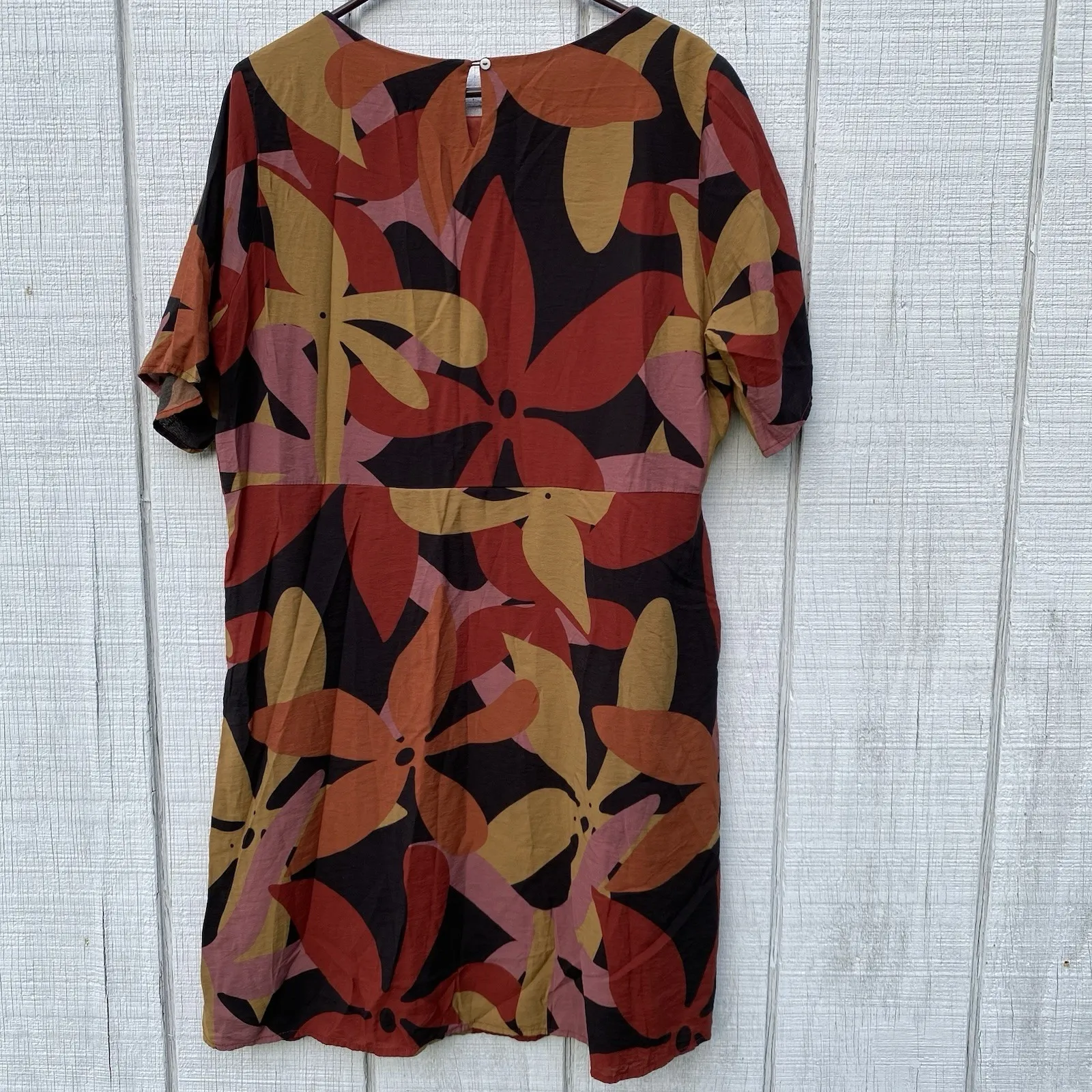 Roolee Earth Tones Shortsleeved Summer Dress XL Knee Length Office Professional - Image 3